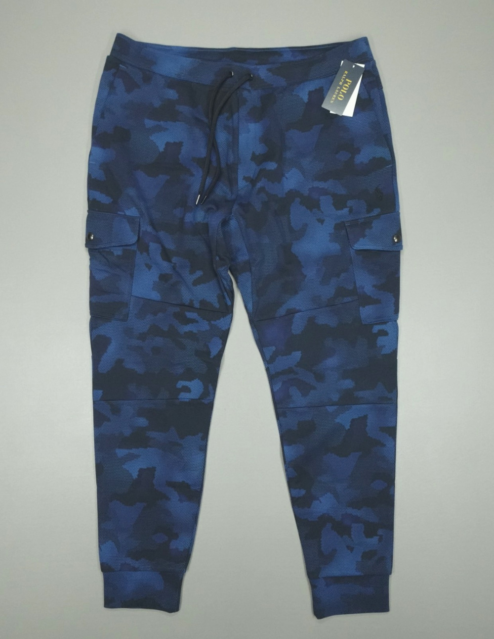 Polo Ralph Lauren Camo Double-Knit Cargo Joggers Men's XL Blue Multi NWT 710P047